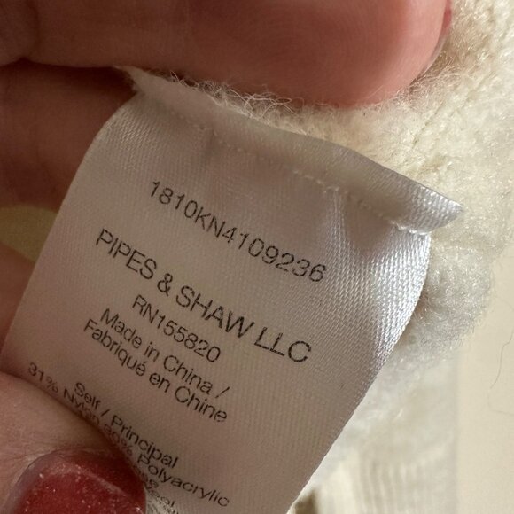 Veronica Beard Miley Metallic V Neck Sweater Ivory Multi Womens Size Medium Wool - Picture 6 of 9